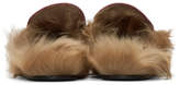 Thumbnail for your product : Gucci Pink Velvet Fur Princetown Slippers