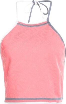 Tシャツ・カットソー FENDI Dark Pink Viscose Blend Crop Top Fendi Crop Top With Monogram in Pink | Lyst