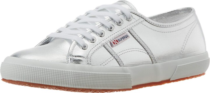 silver superga womens