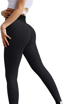 LANGBAO Women's TIK Tok Leggings High Waist Tummy Control Leggings Butt  Lifting Gym Workout Yoga Pants 21036 Darkgrey S - ShopStyle