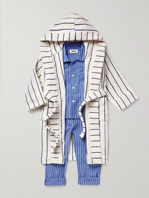 TEKLA KIDS Striped Organic Cotton-Poplin Pyjama Set