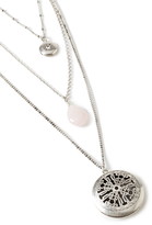 Thumbnail for your product : Forever 21 locket & faux gemstone layered necklace
