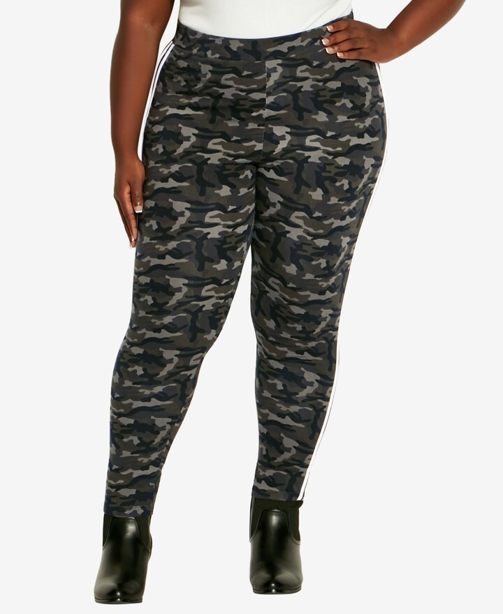 FieerMen Camouflage Plus Size Sports Skinny Draped Work Pant 