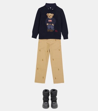 Polo Ralph Lauren Kids Embroidered cotton chinos