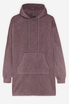Nasty Gal Womens Pull Over Oversized Hoodie Dress - Brown - 4