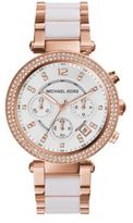 Thumbnail for your product : Michael Kors Parker Pavé Rose Goldtone Stainless Steel & Acetate Chronograph Bracelet Watch