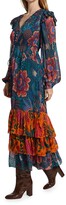 Thumbnail for your product : Farm Rio River Creatures Tiered Maxi Dress