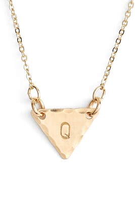 Nashelle 14k-Gold Fill Initial Triangle Necklace