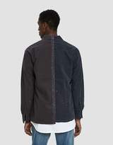 Thumbnail for your product : John Elliott Distorted Military Button Up Shirt in Washed Black