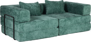 Latitude Run 1 Set 2-in-1 Convertible Sofa Bed Foldable L-shaped Sofa Suitable For Living Room Size No Assembly Required 600-pound Weight Capacity Space-saving And