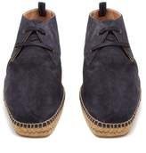 Thumbnail for your product : Castaner Suede Lace Up Espadrille Desert Boots - Mens - Navy
