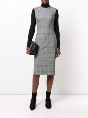 Ermanno Scervino plaid print fitted dress