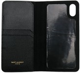 Thumbnail for your product : Saint Laurent iPhone X logo flap case