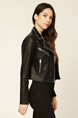 Forever 21 FOREVER 21+ Studded Faux Leather Jacket