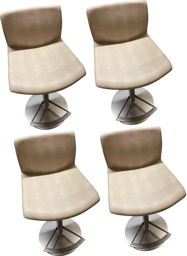 Lapalma New Set Of Three Swivel Adjustable Leather Kai Stools