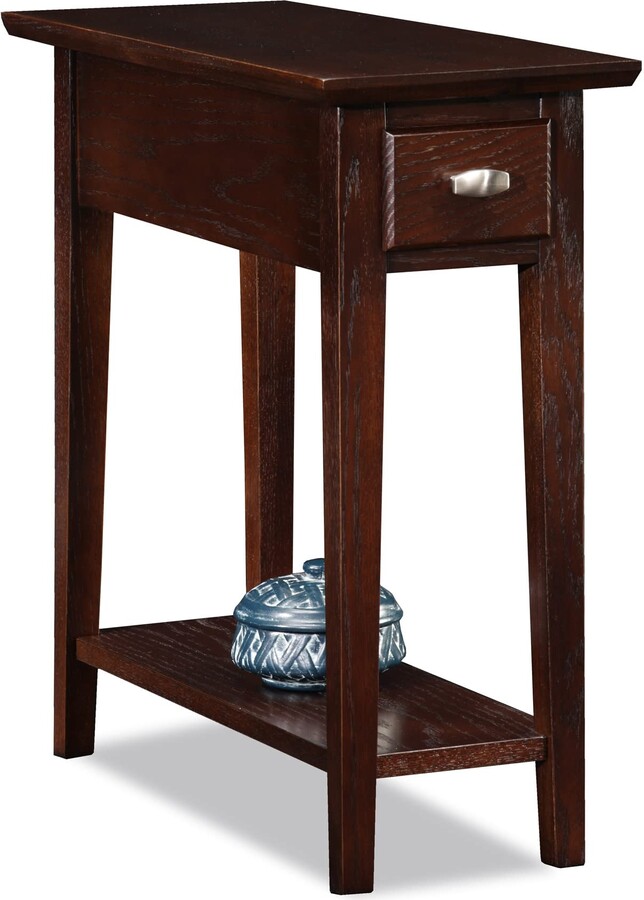 Leick Home Leick Chairside End Table Narrow Recliner Side Table