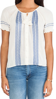 Thumbnail for your product : Joie Dolina C Embroidered Crepe Blouse