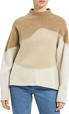 theory color block sweater