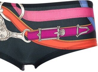 Hermes 2000s Pre-Owned Bridle Strap-Print Bikini Set