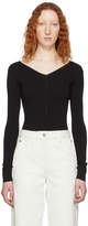 Thumbnail for your product : Lemaire Black Leotard V-Neck Sweater