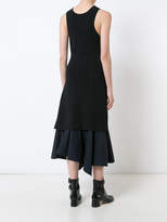 Thumbnail for your product : Derek Lam 10 Crosby V-Neck Knit Dress With Poplin Hem