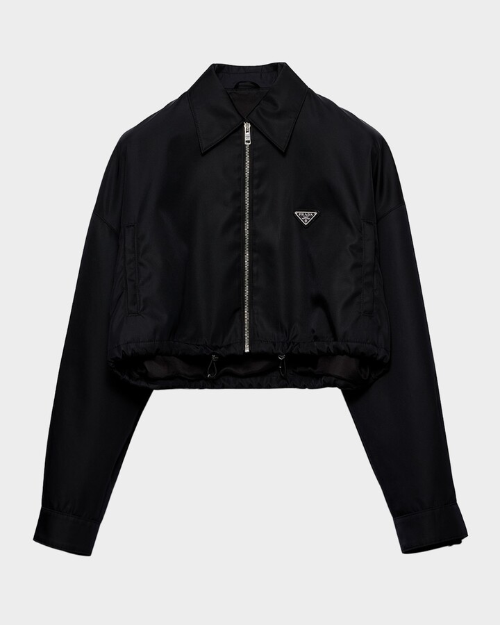 Prada Re-Nylon Crop Shirt Jacket