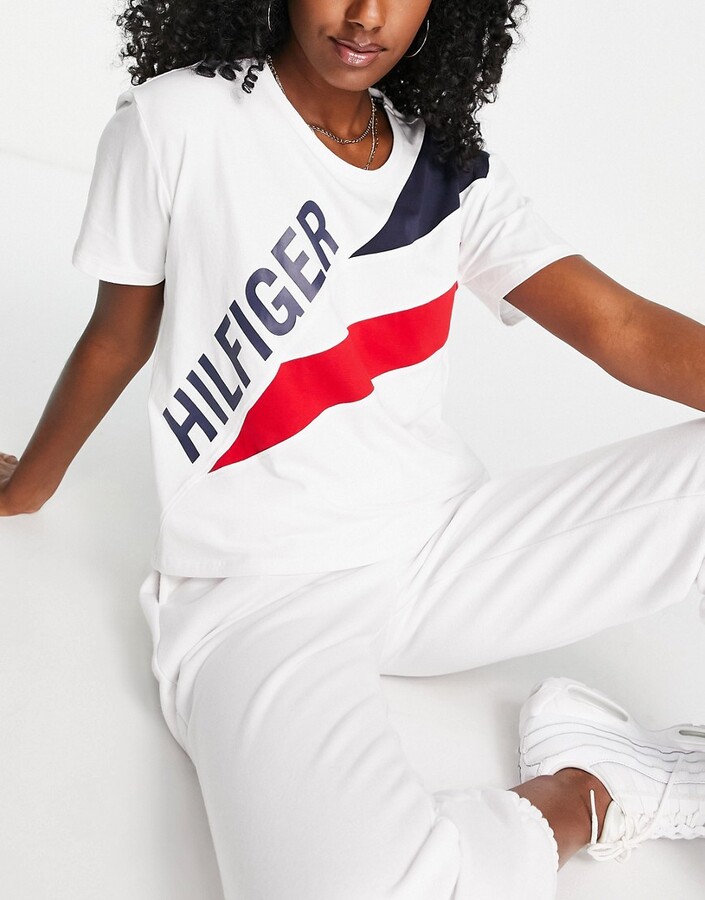 Tommy Hilfiger White Women's T-shirts | ShopStyle