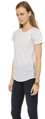 Rebecca Taylor Linen Lace Tee