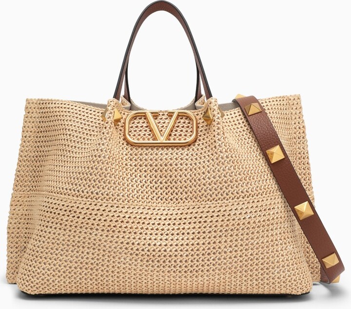 Valentino Garavani Natural straw tote bag ShopStyle