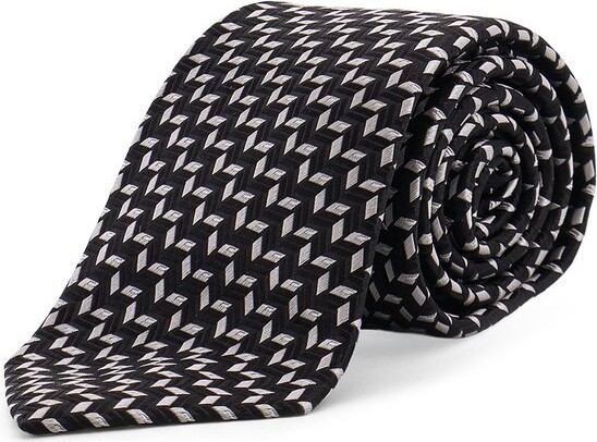Giorgio Armani Jacquard Pointed Tip Tie