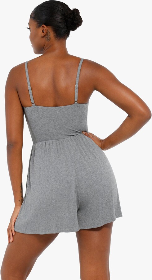 Popilush Shapewear Modal Tummy Control Wide-Leg Romper