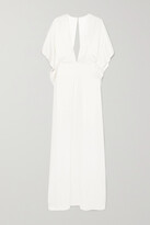 Thumbnail for your product : Temperley London Cape-effect Silk-satin Gown - Ivory