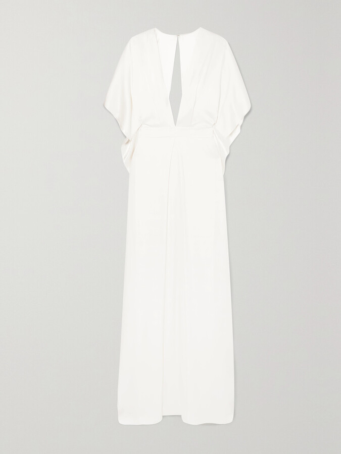 TEMPERLEY LONDON - Cape-effect Silk-satin Gown - Ivory