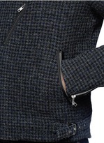 Thumbnail for your product : Nobrand Detachable vest houndstooth tweed biker jacket