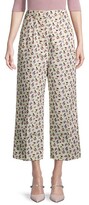 Thumbnail for your product : Prada Flower Swallow Cropped Pants