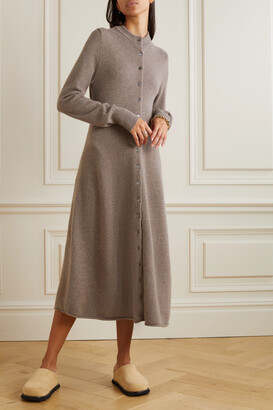 Extreme Cashmere N°208 Chic Cashmere-blend Midi Dress - Brown
