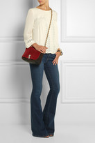 Thumbnail for your product : J.Crew Collection Elizabeth crochet-paneled silk-chiffon top