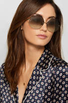 Thumbnail for your product : Linda Farrow Octagon-frame Gold-plated Sunglasses