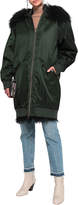 Thumbnail for your product : Mr & Mrs Italy Shearling-trimmed Shell Hooded Coat