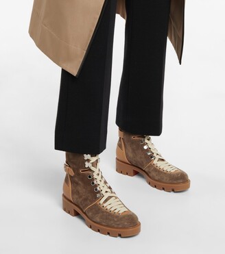 Christian Louboutin Macademia suede and leather hiking boots