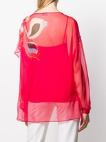 Thumbnail for your product : Emilio Pucci Graphic Print Translucid Silk Blouse