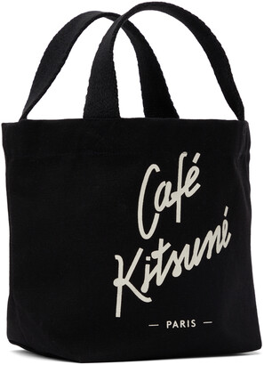 MAISON KITSUNÉ Black Mini 'Café Kitsuné' Tote