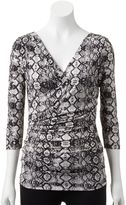 Thumbnail for your product : JLO by Jennifer Lopez shirred faux-wrap top - women's