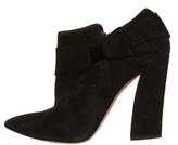 Thumbnail for your product : Casadei Suede Pointed-Toe Ankle Boots