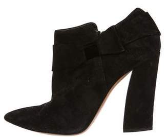 Casadei Suede Pointed-Toe Ankle Boots
