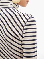 Thumbnail for your product : Loewe Striped High-neck Cotton Sweater - Womens - Navy White