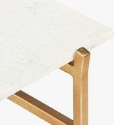 Thumbnail for your product : CB2 Slab Small Marble Coffee Table with Antiqued Silver Base