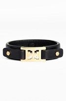 Thumbnail for your product : Tory Burch Leather Logo Buckle Bracelet