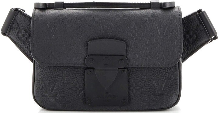 Louis Vuitton, Bags, Louis Vuitton S Lock Sling Bag Monogram Taurillon  Leather Black