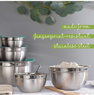 Stainless Steel Nesting Mixing Bowls with Airtight Lids Set of 5 - 0.75  Quart + 1 Quart + 1.5 Quart + 3 Quart + 5 Quart ()